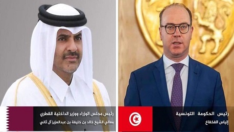 رئيس الحكومة و الشيخ خالد بن خليفة بن عبد العزيز آل ثاني رئيس مجلس الوزراء ووزير الداخلية القطري