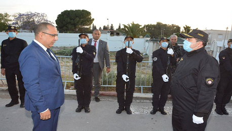 وزير الداخلية بمقر إقليم الأمن الوطني بتونس