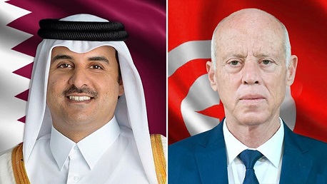 أمير قطر يدعو رئيس الجمهورية لزيارة 