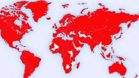 خريطة العالم كورونا