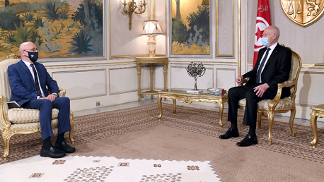 لقاء رئيس الجمهورية قيس سعيد مع ممثل منظمة الصحة العالمية في تونس الدكتور إيف سوتيران