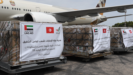 طائرتان محملتان بالأكسجين وآلات تنفس اصطناعي من الإمارات تحلاّن بتونس