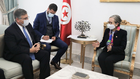 	رئيسة الحكومة تستقبل السفير الأمريكي بتونس