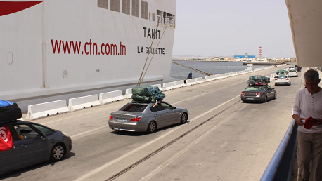 ميناء حلق الوادي: تأمين عبور قرابة 6000 مسافر اليوم في اتجاه مرسيليا وجنوة