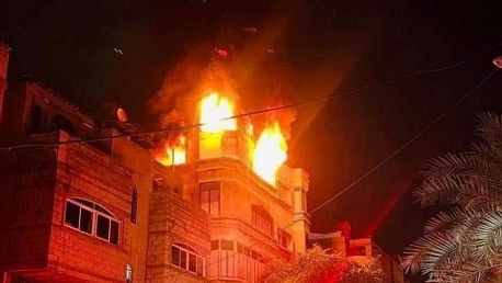 حريق في غزة