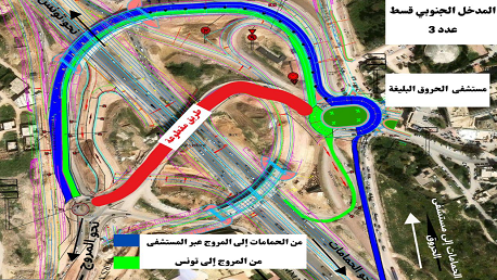فتح جسر جديد على مستوى مستشفى الحروق البليغة ببن عروس امام حركة الجولان
