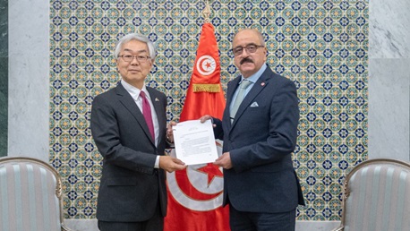 وزير الخارجية يتسلم نسخة من أوراق اعتماد سفير اليابان الجديد بتونس