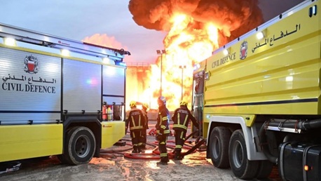 البحرين: استهداف خزانات الوقود بإحدى المنشآت 