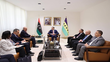 وزير الخارجية و عبد الحميد الدبيبة